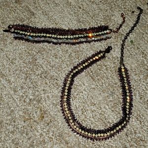 (New not used) NEXT Bracelet and necklace Opalite and Arora crystal